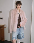 "Heartbeat Mark" Tuscany sheepskin women's short fur coat - variant_title