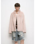 "Heartbeat Mark" Tuscany sheepskin women's short fur coat - variant_title