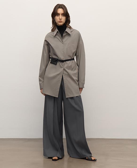 "Heart's Desire" high - end high - density nylon cotton drapes stylish all - match silhouette shirt - variant_title