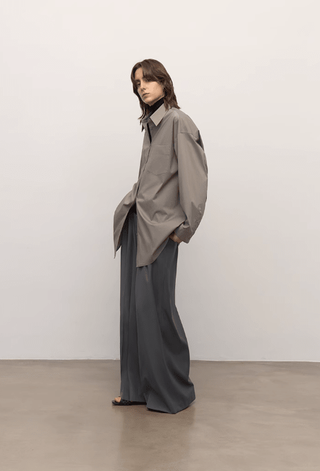"Heart's Desire" high - end high - density nylon cotton drapes stylish all - match silhouette shirt - variant_title