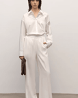 "Heart's Desire" high - end high - density nylon cotton drapes stylish all - match silhouette shirt - variant_title