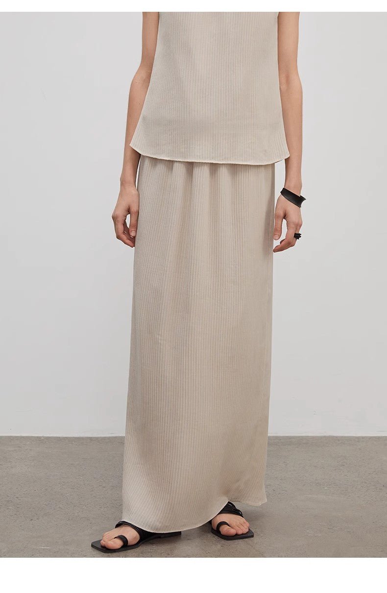Heavy High - density Silk Luxury High - end Skirt for Women"Above the Flying Clouds" - variant_title
