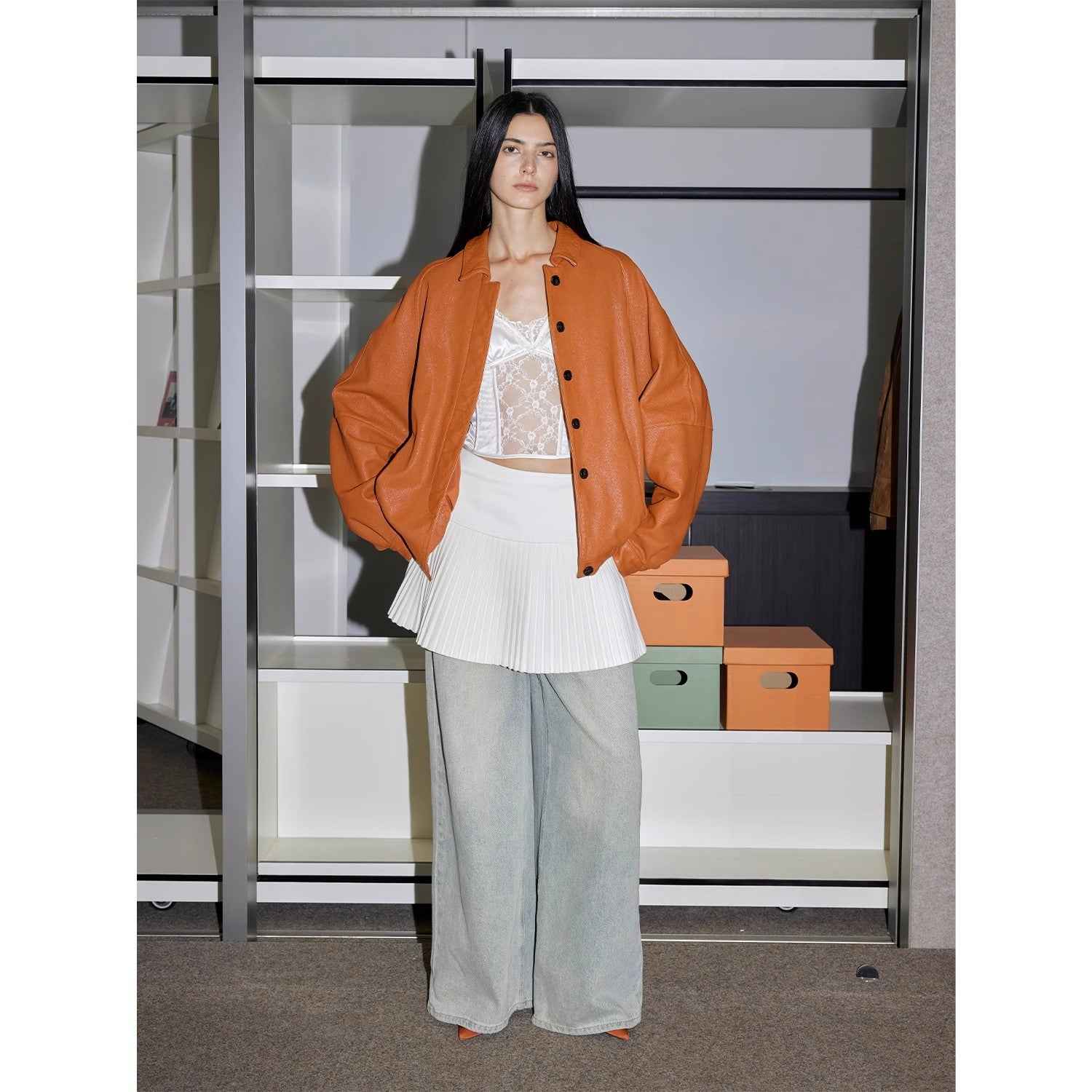 Heavy Wash Waxed Sheepskin Jacket Genuine Leather Outerwear "Sydney Reincarnation" - variant_title