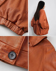 Heavy Wash Waxed Sheepskin Jacket Genuine Leather Outerwear "Sydney Reincarnation"Firelady Fur