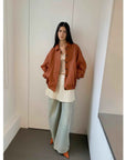 Heavy Wash Waxed Sheepskin Jacket Genuine Leather Outerwear "Sydney Reincarnation" - variant_title