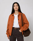 Heavy Wash Waxed Sheepskin Jacket Genuine Leather Outerwear "Sydney Reincarnation"Firelady Fur