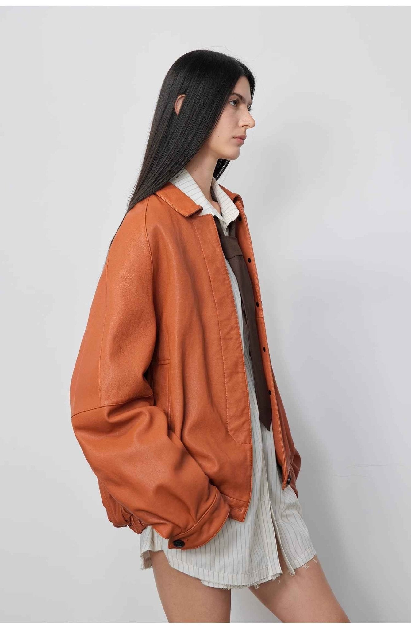 Heavy Wash Waxed Sheepskin Jacket Genuine Leather Outerwear "Sydney Reincarnation" - variant_title