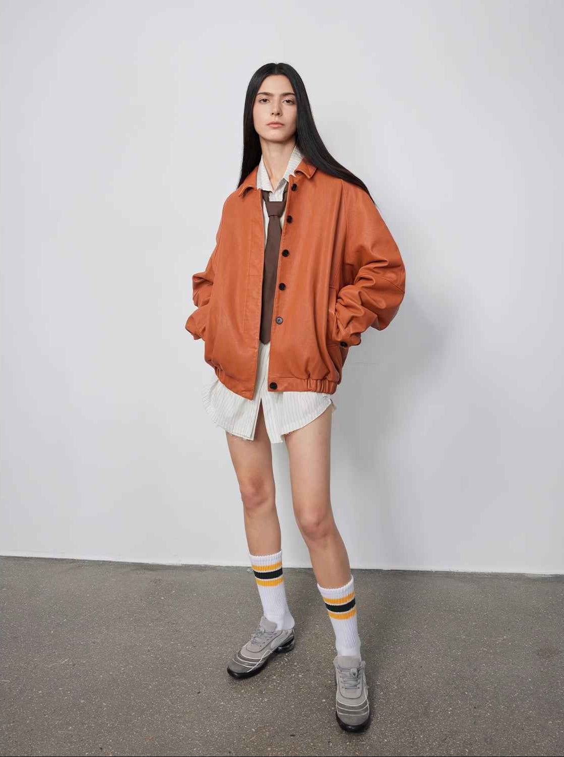 Heavy Wash Waxed Sheepskin Jacket Genuine Leather Outerwear "Sydney Reincarnation" - variant_title