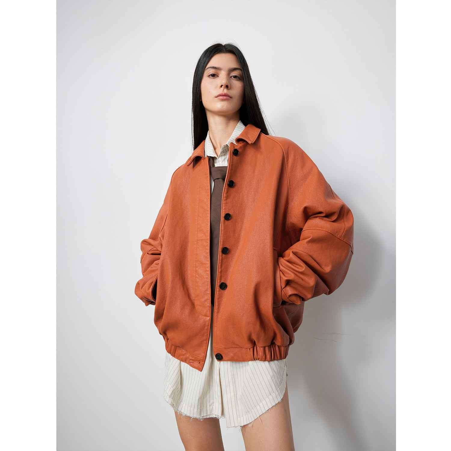 Heavy Wash Waxed Sheepskin Jacket Genuine Leather Outerwear "Sydney Reincarnation" - variant_title