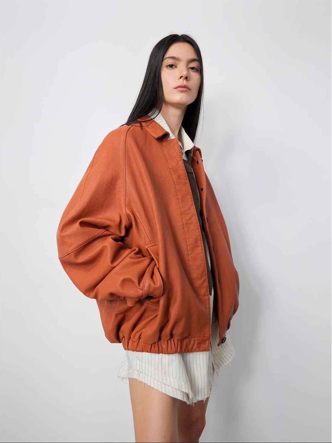 Heavy Wash Waxed Sheepskin Jacket Genuine Leather Outerwear "Sydney Reincarnation" - variant_title