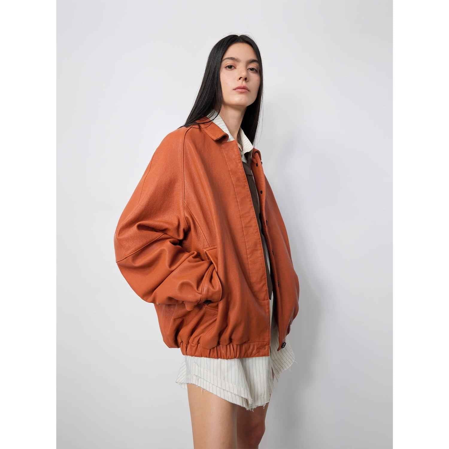Heavy Wash Waxed Sheepskin Jacket Genuine Leather Outerwear "Sydney Reincarnation" - variant_title