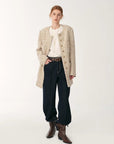 Heavy wool tweed high - end exquisite round neck patch pocket slim Chanel jacket for women - variant_title