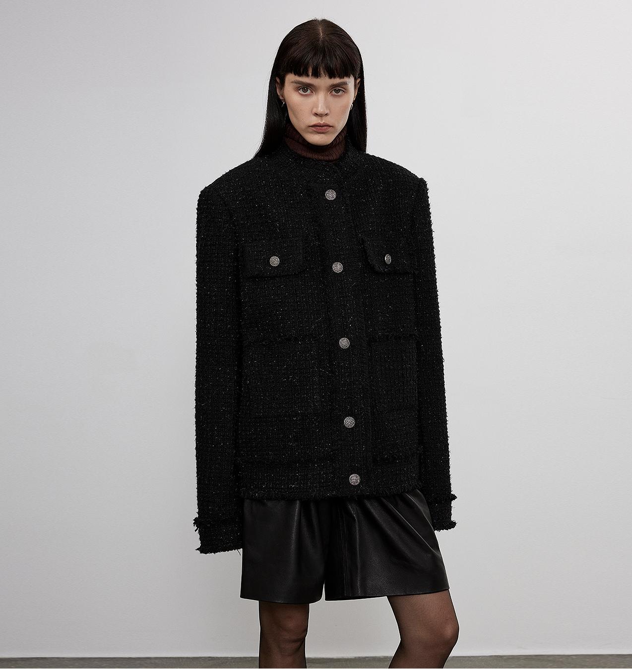 Heavy wool wool edged exquisite high - end small fragrant style jacket for women - variant_title
