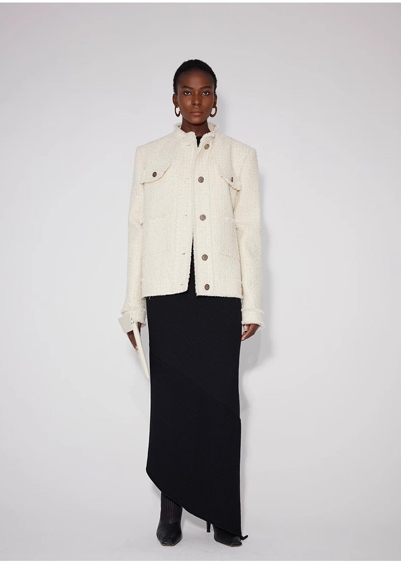 Heavy wool wool edged exquisite high - end small fragrant style jacket for women - variant_title