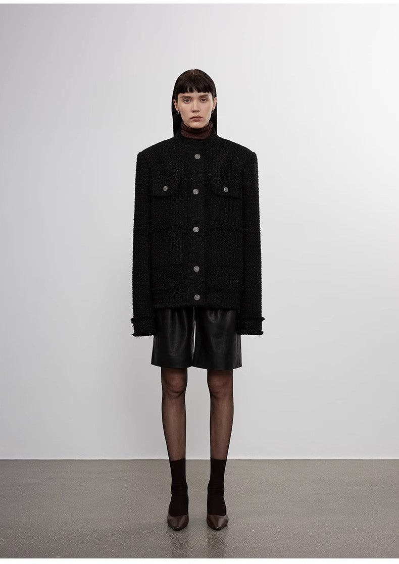 Heavy wool wool edged exquisite high - end small fragrant style jacket for women - variant_title
