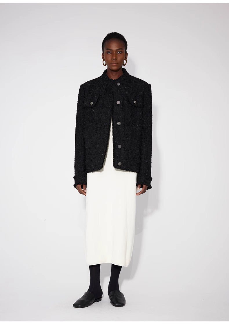 Heavy wool wool edged exquisite high - end small fragrant style jacket for women - variant_title