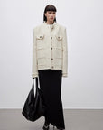 Heavy wool wool edged exquisite high - end small fragrant style jacket for women - variant_title