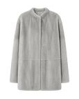 Hera Moonlight Silver Blue mink mid-length coat, transparent product view