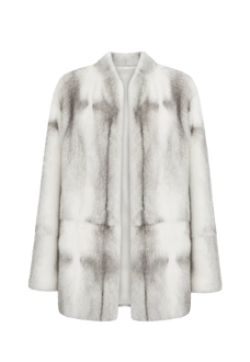 Hera Moonlight Silver Blue Cross mink coat, transparent product view