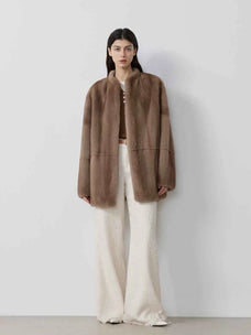 Hera Moonlight Pastel mink coat full-length styling
