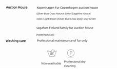 Hera Moonlight Kopenhagen Fur auction and care information