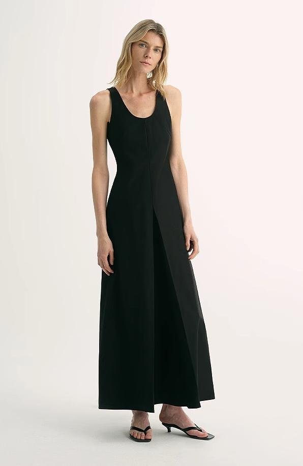 High Density Modal Mulberry Silk Insert U - neck Vest Dress"Simple Love" - variant_title