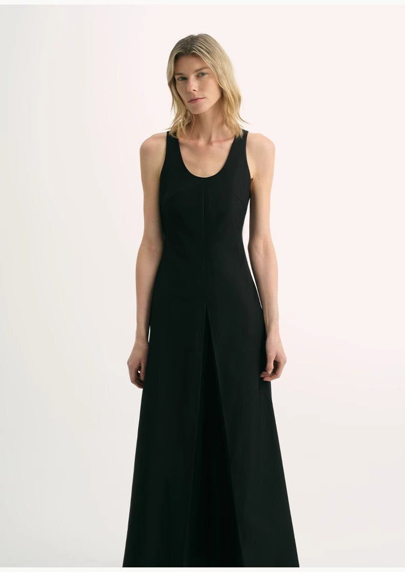 High Density Modal Mulberry Silk Insert U - neck Vest Dress"Simple Love" - variant_title