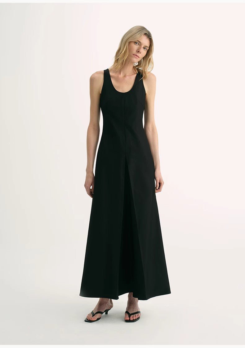 High Density Modal Mulberry Silk Insert U - neck Vest Dress"Simple Love" - variant_title