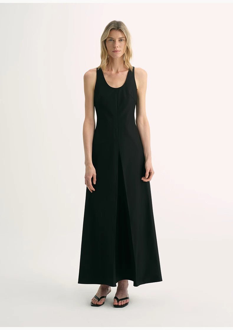 High Density Modal Mulberry Silk Insert U - neck Vest Dress"Simple Love" - variant_title