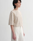 High - intelligence, relaxed, simple, high - quality, long - staple cotton, short - sleeved shirt for women - variant_title