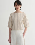 High - intelligence, relaxed, simple, high - quality, long - staple cotton, short - sleeved shirt for women - variant_title
