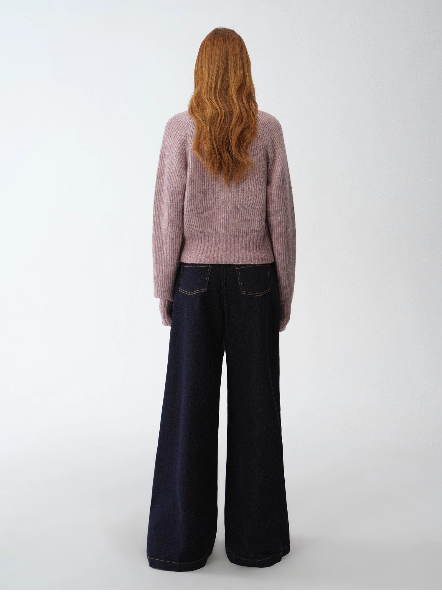 "Hokkaido Weaving Love" wool blend crew neck cardigan top - variant_title