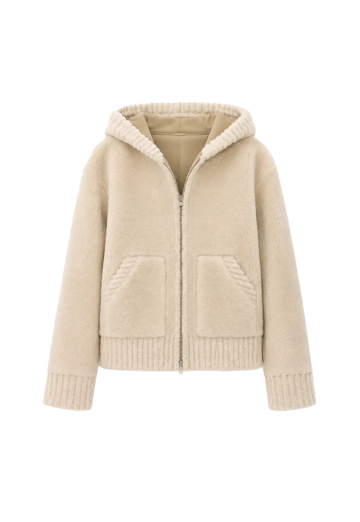  hooded merino sheepskin jacket product image 01