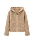 hooded merino sheepskin jacket product image 03