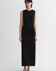 Ice silk wool blend dress with adjustable waistline, hip - flattering design, slim fit for a figure - slimming effect - variant_title