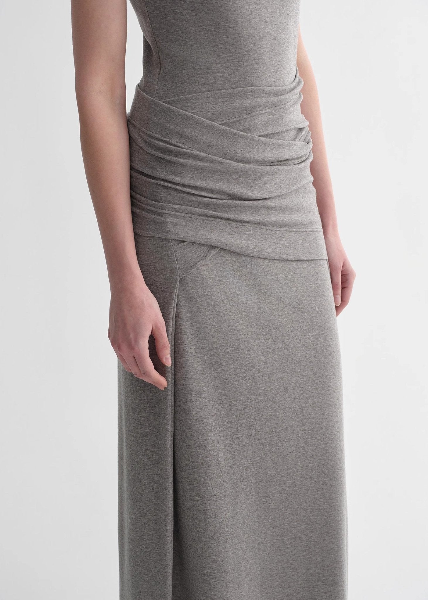 Ice silk wool blend dress with adjustable waistline, hip - flattering design, slim fit for a figure - slimming effect - variant_title