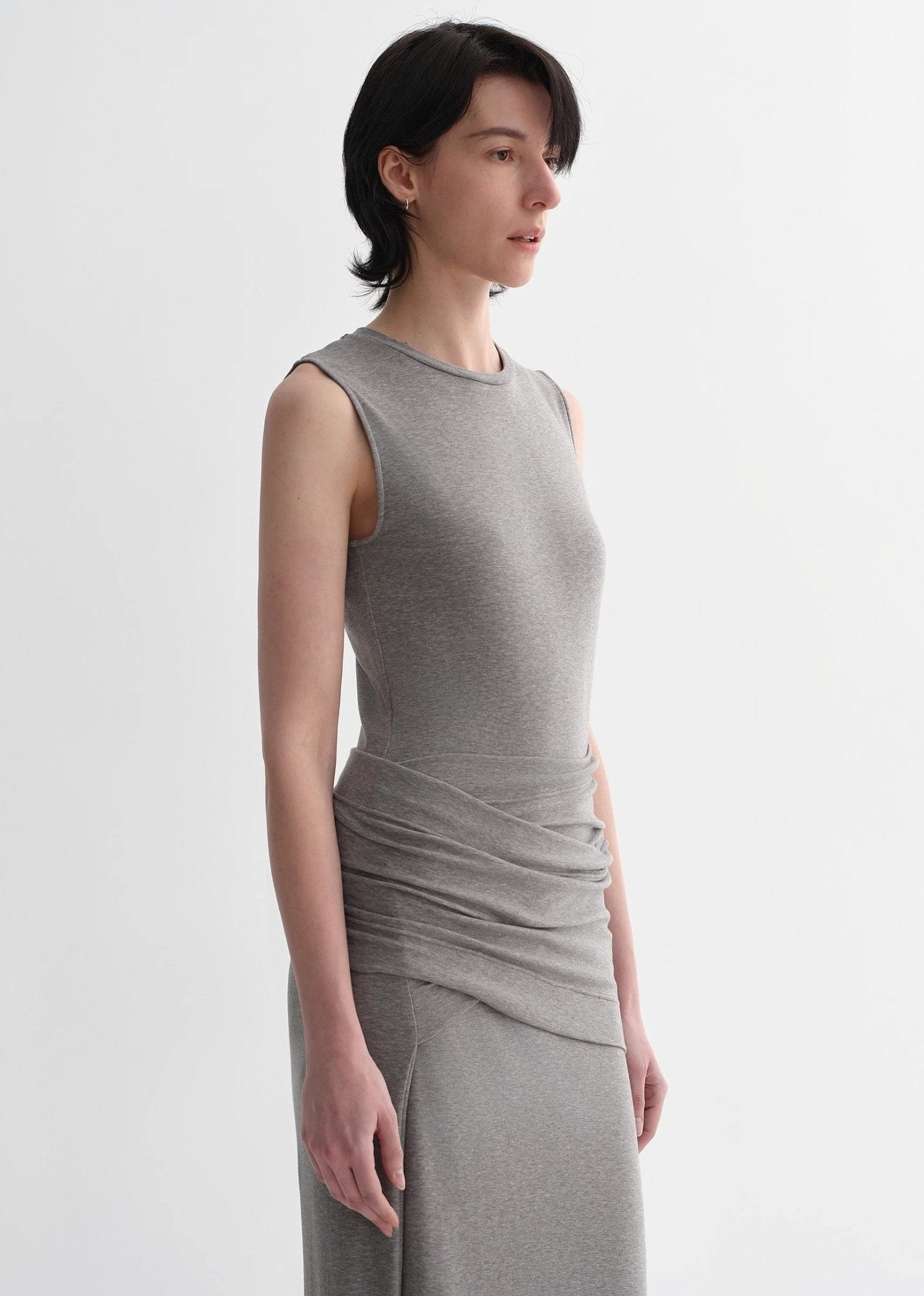 Ice silk wool blend dress with adjustable waistline, hip - flattering design, slim fit for a figure - slimming effect - variant_title
