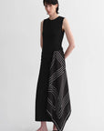 Ice silk wool blend dress with adjustable waistline, hip - flattering design, slim fit for a figure - slimming effect - variant_title
