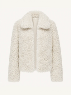 Icelandic Bell Sound classic white Toscana curly shearling coat product cutout