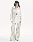 "Ideal Spring Day" Jacquard Hollow Drop Shoulder Shirt Summer - variant_title