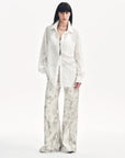"Ideal Spring Day" Jacquard Hollow Drop Shoulder Shirt Summer - variant_title