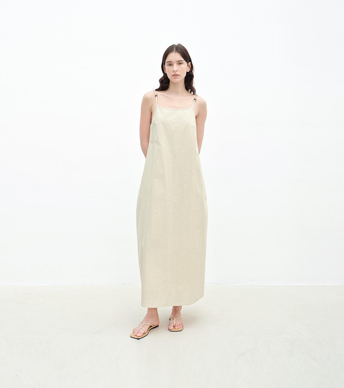 "Island Walk" Cotton Beaded Sling Dress - variant_title