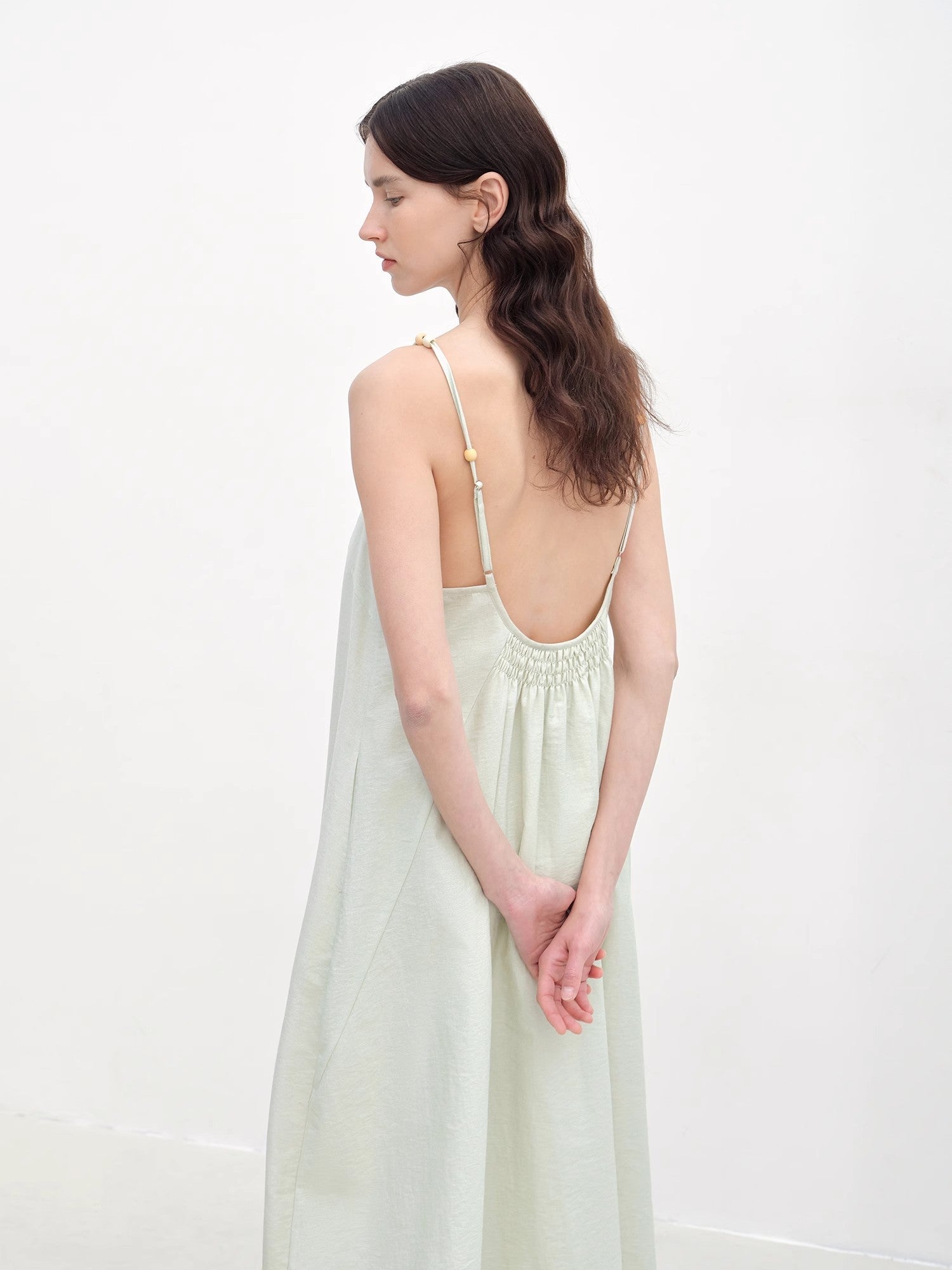 "Island Walk" Cotton Beaded Sling Dress - variant_title