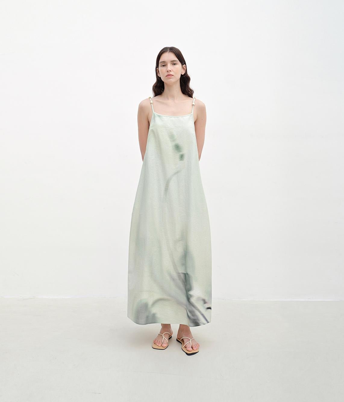 "Island Walk" Cotton Beaded Sling Dress - variant_title