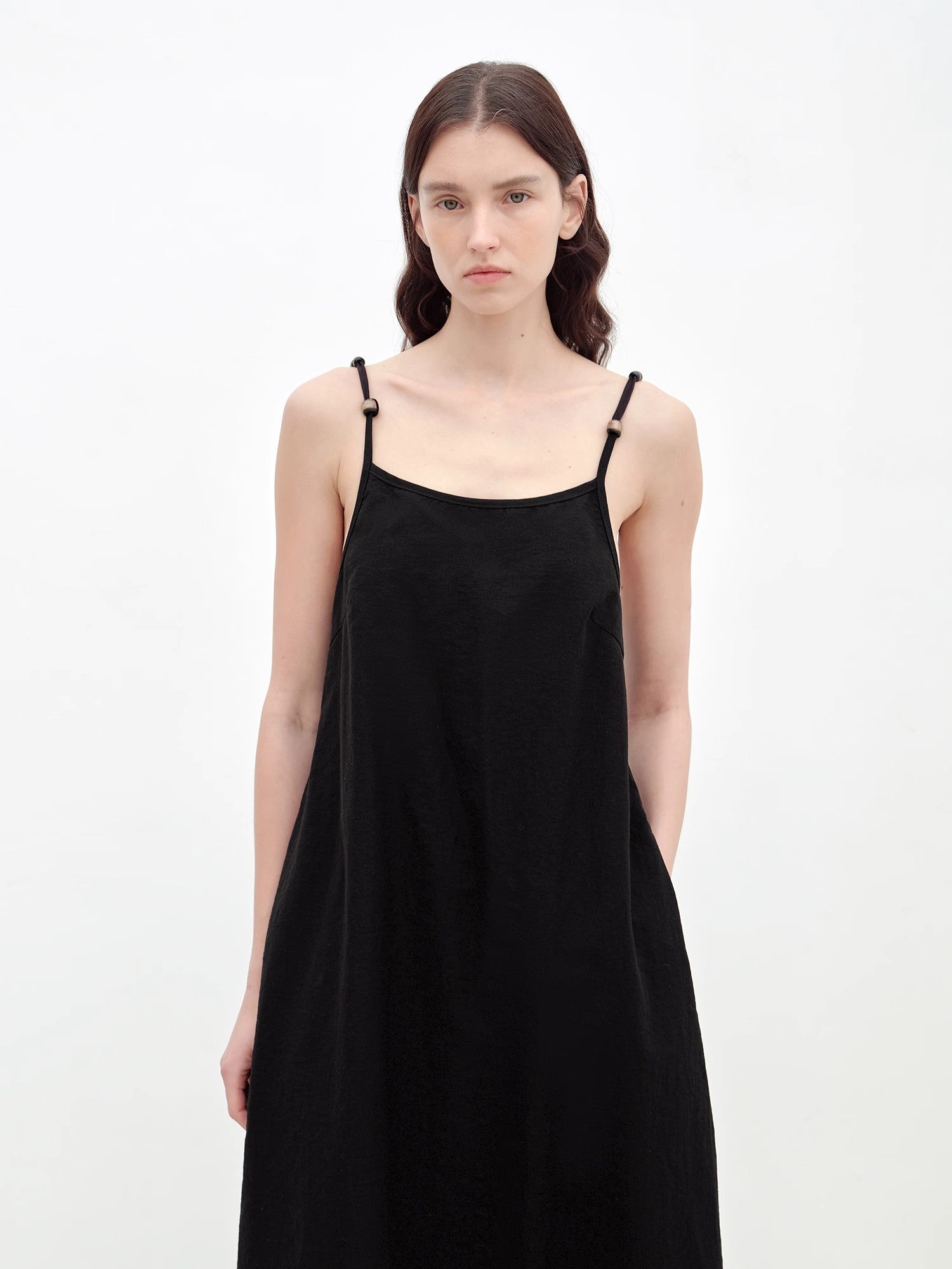 "Island Walk" Cotton Beaded Sling Dress - variant_title