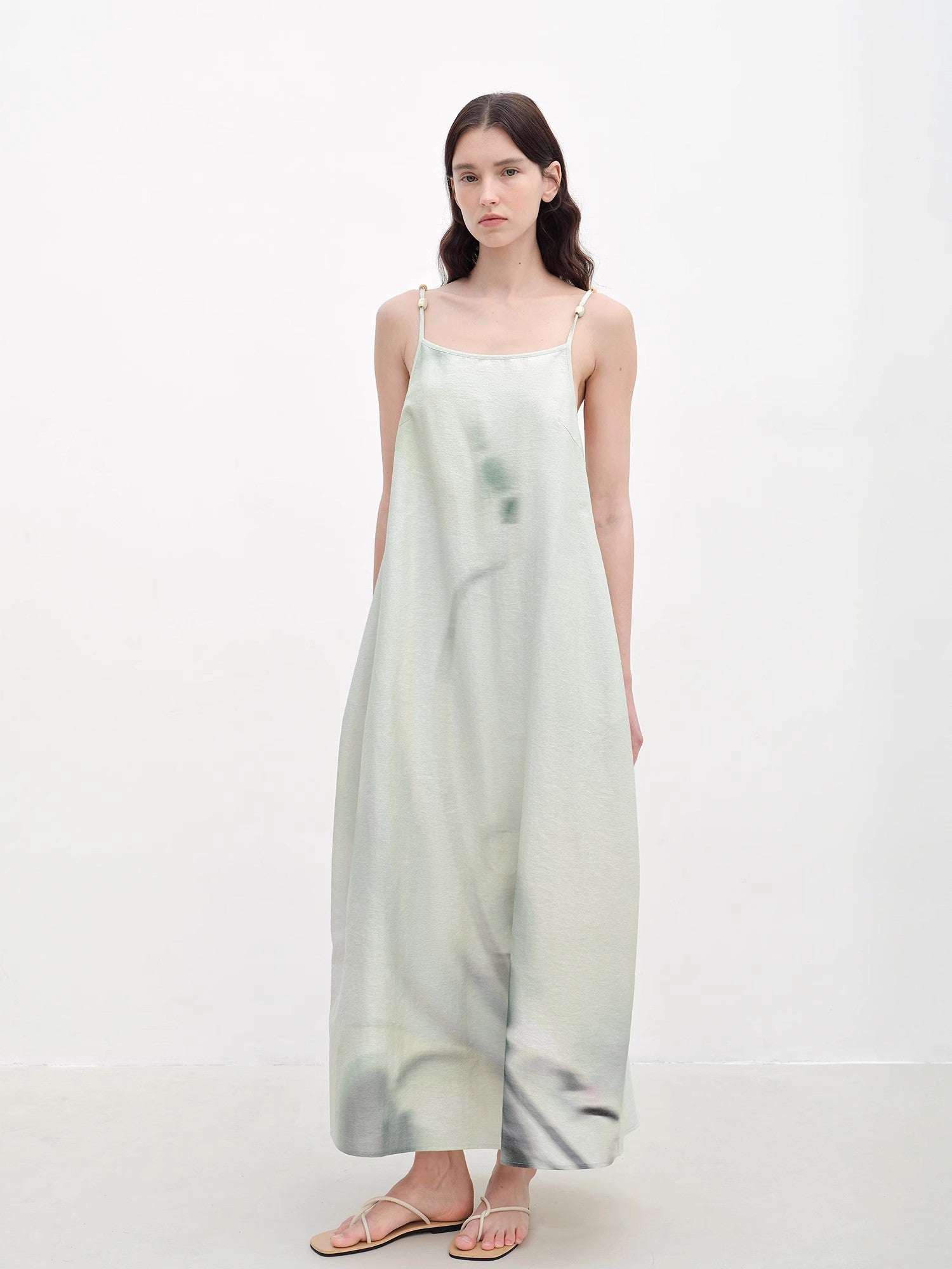 "Island Walk" Cotton Beaded Sling Dress - variant_title