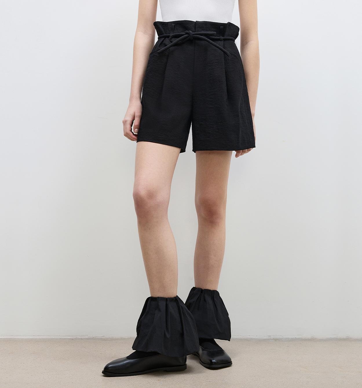 "Jungle Fantasy" Flower Bud Drawstring High Waist Shorts Women - variant_title