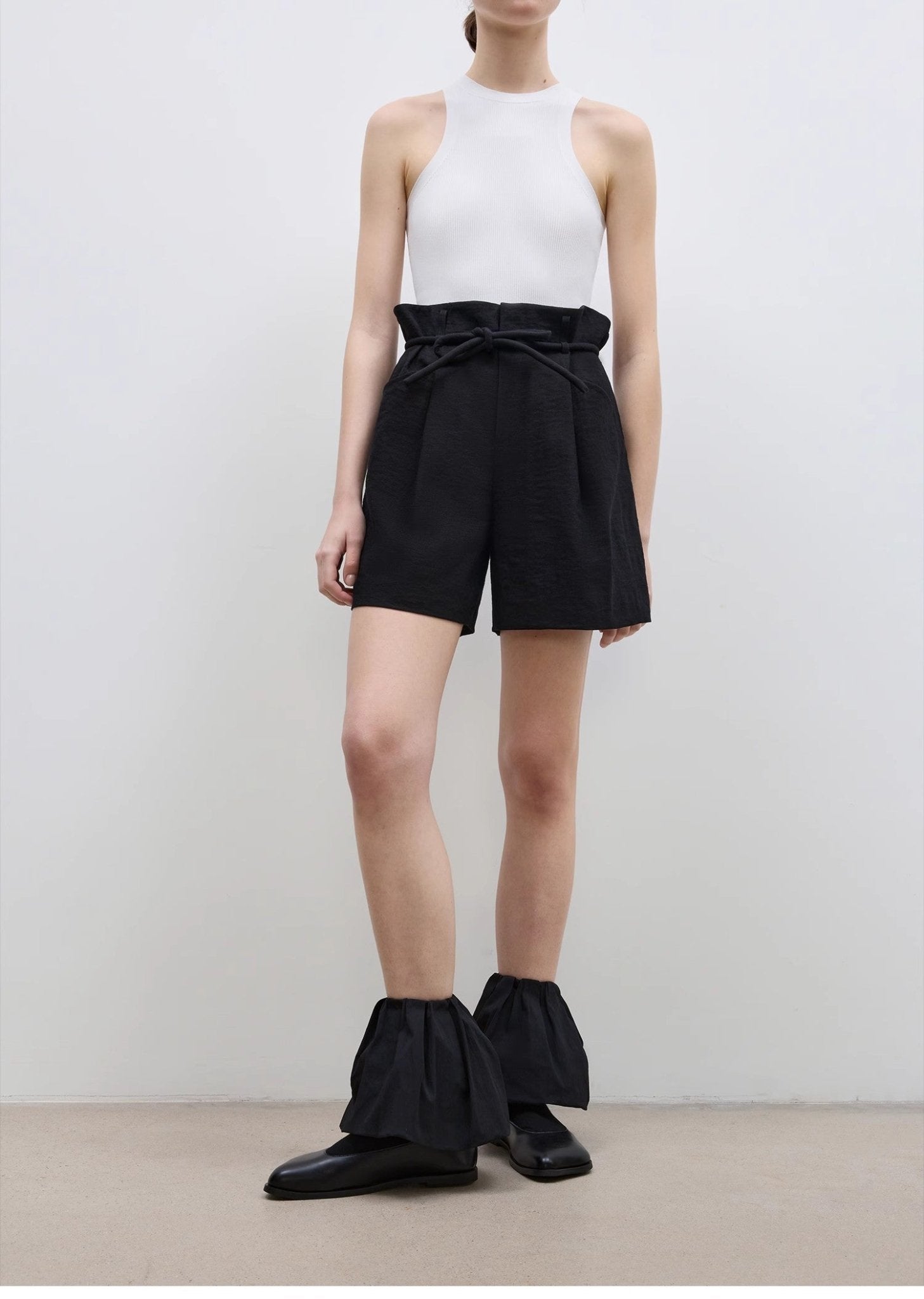 "Jungle Fantasy" Flower Bud Drawstring High Waist Shorts Women - variant_title