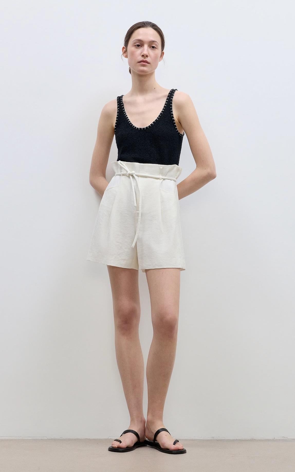 "Jungle Fantasy" Flower Bud Drawstring High Waist Shorts Women - variant_title
