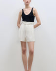 "Jungle Fantasy" Flower Bud Drawstring High Waist Shorts Women - variant_title